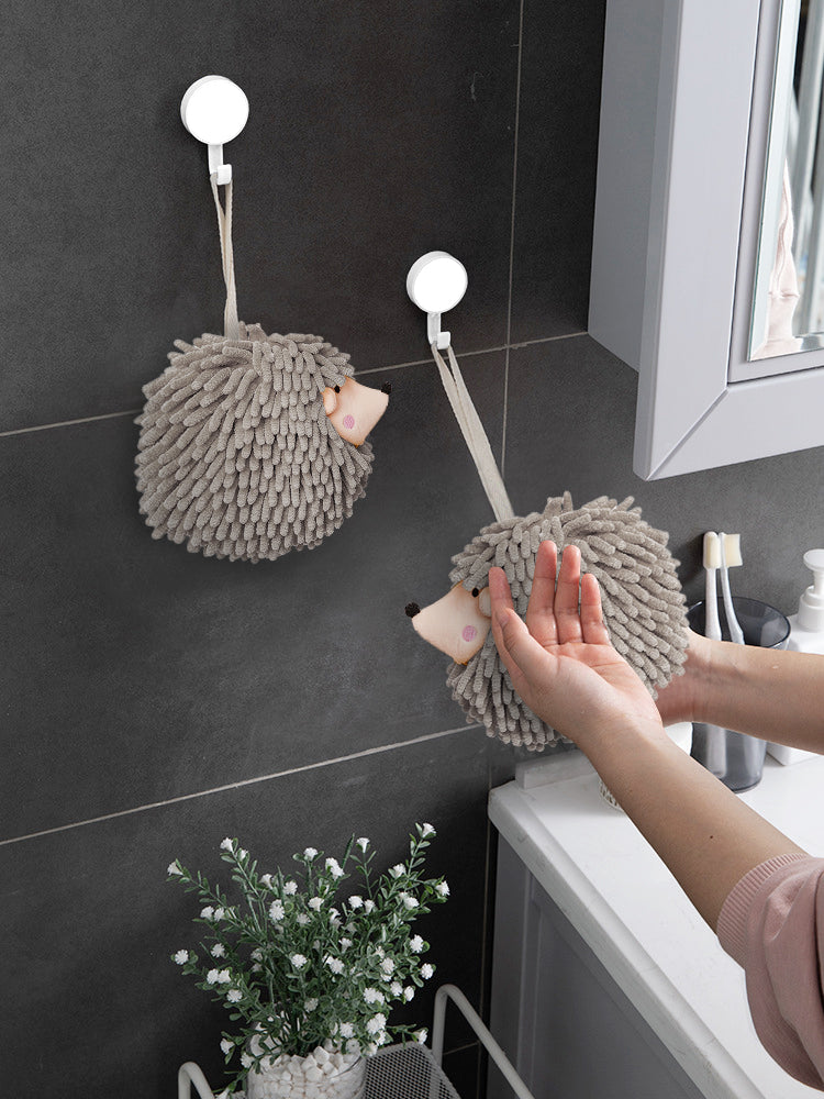 Hedgehog Hand Towels Pack of 2 Gray