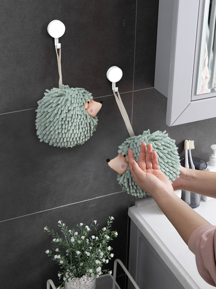 Hedgehog Hand Towels Pack of 2 Mint