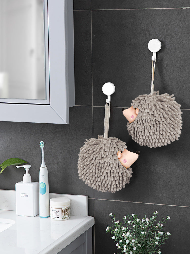 Hedgehog Hand Towels Pack of 2 Gray