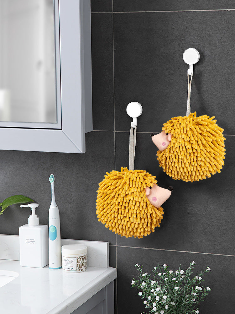 Hedgehog Hand Towels Pack of 2 Yellow