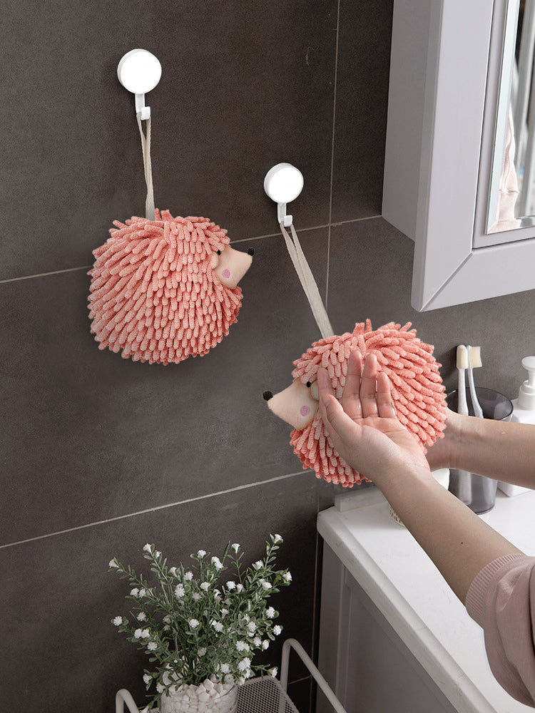 Hedgehog Hand Towels Pack of 2 Pink