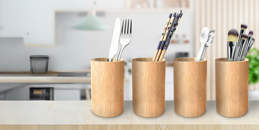 Sophie & Panda Bamboo Pen Holder: Elevate Your Workspace with Efficiency and Style