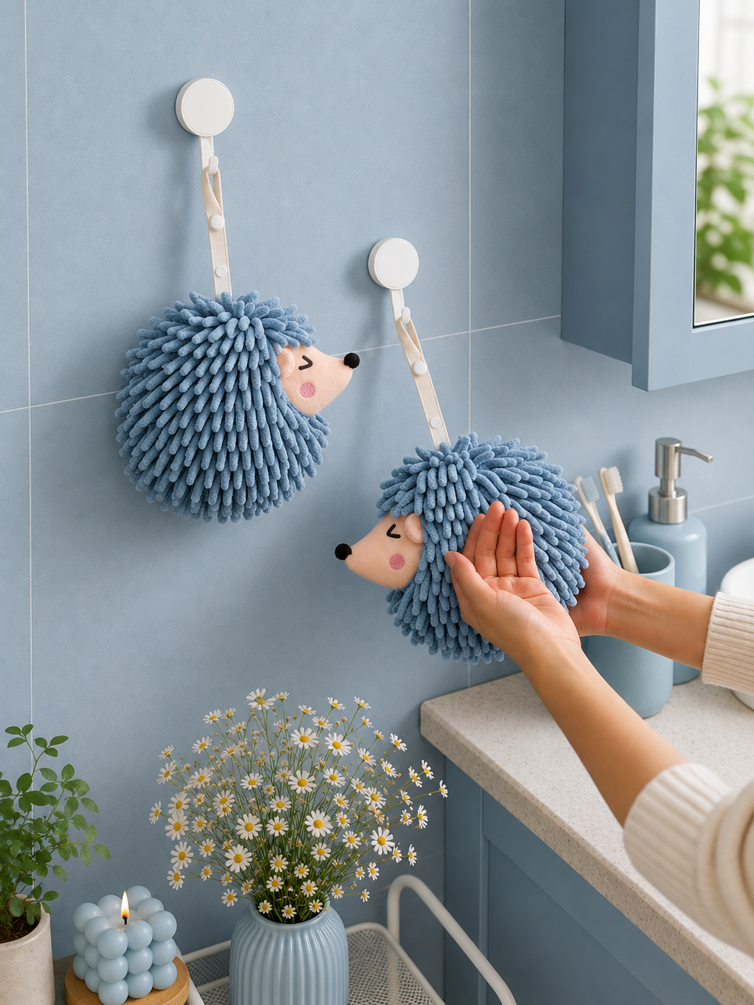 8-Piece Winky Hedgehog Hand Towel Set • Exclusive Offer
