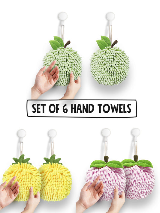 6-Piece Fruit Hand Towel Set