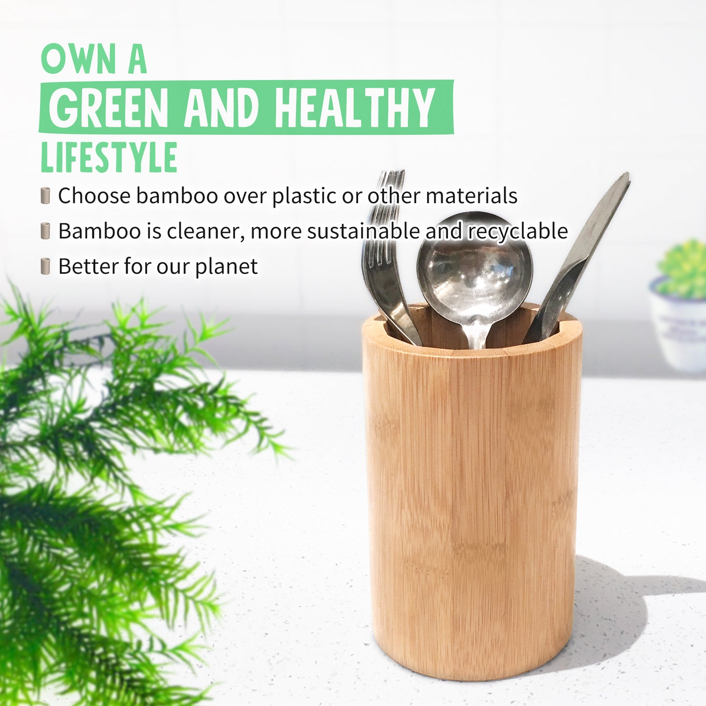 Organic Bamboo Holder (Pack of 3)
