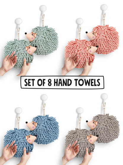 8-Piece Winky Hedgehog Hand Towel Set • Exclusive Offer
