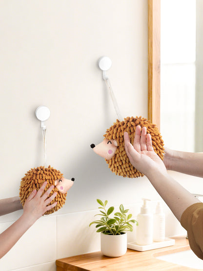 Smiley Hedgehog Hand Towel Pack of 2 (Big+Small) Golden Brown