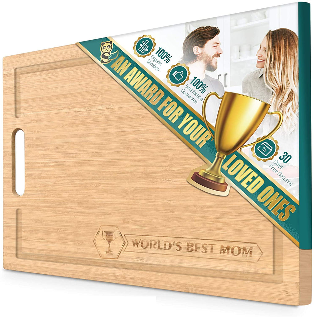Personalized, Engraved Cutting Board with Worlds Greatest Mom